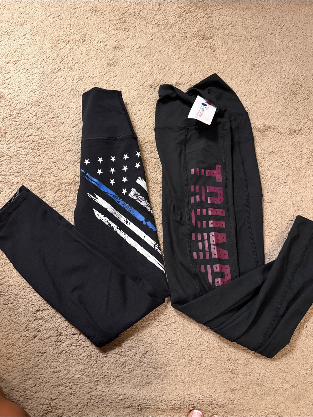 TRUMP & BACK THE BLUE LEGGINGS SET